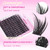 Geeneiya MERMAID Lash Clusters, 10-18MM Wispy Eyelash Clusters, D Curvature Natural Cluster Lashes for Beginners, Waterproof Cluster Eyelash Extensions DIY Lashes (Not Kit)