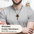 Outiuehee Walnut Wood Cross Necklace for Men & Women | Stocking Stuffers for Adults | Daily Bible Verse Pendant | Adjustable Long Cord | Christian Gifts for Inspiration