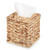 Water Hyacinth Handwoven Tissue Box Cover Rattan Wicker Tissue Box Holder Facial Tissues Case Boho Decorative Woven Organizer Dispenser for Bathroom Bathroom Living Room Kitchen Office Table Desk