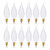 Simba Lighting Candelabra Flame Tip Frosted CA10 25W E12 Base (12 Pack) Decorative Incandescent Light Bulbs 120V for Chandeliers, Ceiling Fan Lights, Pendants, Wall Sconces, Dimmable, Warm White 2700K