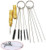 4 Set Airbrush Cleaning Kit Airbrush Cleaning Pot with Air Filter Mat and Holder,Nozzle Cleaning Needle,5pcs Brushes Set,5pcs Dredging Needles Kit