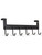 UDENIS Over Door Hanger, Aluminum Over The Door Towel Rack Hooks with 6 Hook for Hanging Towel Robe Coat Bathroom Bedroom, Towel Rails, Metal Black