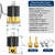 TAILONZ PNEUMATIC 1/4 Inch NPT 12V/24V/110V/220V Brass Electric Solenoid Valve 2W025-08 Normally Closed Water, Air, Diesel Yellow and Black