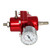 Universal Adjustable Fuel Pressure Regulator Kit with 0-140 PSI Gauge Aluminum Gas Oil Injection Pressure Regulator Red FPR