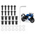 mounting bolts windshield bass boat Qiilu Windshield Bolts Kit, 10pcs Motorcycle Windshield Bolts Nut Washers Universal Motorbike Fairing Mounting Kit(Black)
