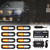 WINECO led strobe lights for trucks, Emergency Strobe Lights Kits for construction Vehicles LED Surface Mount Grill Grille Light Flashing Warning lights With Digital Controller 12 LED Amber White WINECO led strobe lights for trucks, Emergency Strobe Lights Kits for construction Vehicles LED Surface Mount Grill Grille Light Flashing Warning lights With Digital Controller 12 LED Amber White