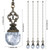 Hicarer Ceiling Fan Pull Chains Crystal Light Fan Pull Chain Pendant with Ball 12 Inch Vintage Ceiling Fan Chain Extender Ornament Chain for Fan Pull (Transparent,4 Pieces)