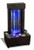 Nature's Mark 10" H Mirrored Waterfall Light Show Tabletop Water Fountain with Natural River Rocks and Color Changing LED Lights (Power Cord Attached)