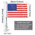 2 Pack Motorcycle Flag Pole Fold Down 90° with American Flag and Pow-mia Flag 6.7'' x 10.2'' Flag Pole Holder Bracket Fit for 1/2'' Tubular Luggage Rack For Harley Touring Spring Honda Goldwing etc