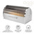 Oggi Stainless Steel Roll Top Bread Box for Kitchen Countertop with Tempered Glass Lid - Fits Multiple Large Loaves of Bread and Other Freshly Baked Goods Including Cookies, Bagels, Muffins