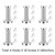 EBOOT 6 Pieces Stainless Steel Wall Mount Robe Hooks Coat Hook Towel Wall Hook (2 Inch, Silver)