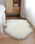 HUAHOO Premium Genuine Sheepskin Rug Real Australia Sheepskin Natural Luxury Fluffy Lambskin Fur Area Rug Seat Covers for Kids Bedroom Sofa Chair Cover Pets Dogs Mat Single Pelt/2'x 3' White/Ivory
