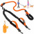 Lukovee Double Dog Leash, No Tangle 360° Swivel Heavy Duty Reflective Lead with Two Padded Handles Dual Dog Splitter, Comfortable Shock Absorbing Walking Training for Small Medium Large Dogs(Orange,L)