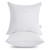 Oubonun 24 x 24 Throw Pillow Inserts, Firm and Fluffy Decorative Square Pillows for Couch Bed Sofa with Soft Cotton Cover White Cushion with Down Alternative Pack of 2