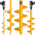 NAFOGAR Garden Auger Drill Bit for Planting - Pack of (2) - 1.6”x16.5” & 3.5”x16” – Garden Spiral Hole Digging for Planting, Bulbs, Bedding Plants & More - Compatible with 3/8 Inch Hex Drive