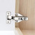 Probrico 15 Pairs（30 Pack） Kitchen Cabinet Hinges for Face Frame Cabinet, Concealed Cabinet Hinges Brushed Satin Nickel with Mounting Screws