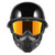 TRUSTERTHEE Motorcycle Half Helmets with Face Shield, German Style Motorcycle Helmet for Adult Men Women, DOT Approved Retro Half Shell Helmet for Moped Cruiser Scooter (XX-Large, 1Bright Black)