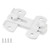 INIRET 2 Packs Barn Door Latches，2.75” x 2.02” Matte White Stainless Steel barn gate flip Door Latch Bi-fold Door Lock,Sliding Door Lock Gate Latches Wine Cabinet Closet Door Latches，White Finish