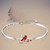 Fenthring Red Cardinal Bracelet for Women Sterling Silver Cross Cardinal Appear When Angels are Near Memorial Sympathy Cardinal Bangle Jewelry Charms Mothers Day Gifts