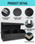 Fyzeoty Car Organizers for Trunk for Suv Sedan, Leather Storage Box,Extra Large,Magnetic Lid,Collapsible and Adjustable, S004, Black
