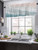 Chucoco Summer Ocean Valance Curtain for Window,Coastal Beach Sea Waves Rod Pocket Kitchen Valances Blue Khaki Gradient Short Curtain Windows Treatment Drape for Bathroom/Living Room/Bedroom/Cafe