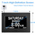 JALL 【2024 New】 Digital Calendar Dementia Day Clock, 7 Inch Large Screen Display, with Multiple Alarms, AM & PM Display, for Impaired Vision People, Age Seniors, for Desk, Wall Mounted