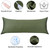 100% Cotton Body Pillow Case Cover with Zipper, Wrinkle-Free, Super Soft Pillowcase, Breathable Long Pillow Protector, 21" x 54", Green