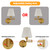 Affsure Bedside Wall Mount Light with Dimmable Switch and USB Port, Gold Swing Arm Fabric Shade Wall Sconce Light with Plug in Cord, Wall Lamp Perfect for Bedroom, Living Room and Hotel