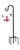 Akeydeco Bird Feeders Pole,Shepherds Hooks for Outdoor 1 Pack 48 Inch Bird Feeders for Outdoors with 5 Prongs Base Hanging Planters for Outdoor