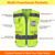 TCCFCCT Security Vest for Security Guard 9 Pockets High Visibility Reflective Safety Vest for Men Women, Durable Hi Vis Vest with Reinforced Sewing, Meets ANSI/ISEA, (G100S-Yellow, L)