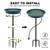 BIRD WISH Heated Bird Bath, Stable 5-Prong Metal Base Thermostat Control Weather Resistance All Seasons Available 75W Heated Bird Baths for Outdoors for Winter Garden Yard Patio Lawn, Spotted Green