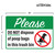 Please Do Not Dispose Poop Bags in This Trash Bin Stickers, Self Adhesive Weatherproof Vinyl Stickers, Green/White, 10" x 7" - Pack of 4