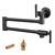 Havin Upside Down Design Pot Filler,Black Color,Wall Mount Pot Filler Faucet, Kitchen Folding Faucet,Coffee Machine Faucet with Stretchable Double Joint Swing Arms, Matte Black Havin Upside Down Design Pot Filler,Black Color,Wall Mount Pot Filler Faucet, Kitchen Folding Faucet,Coffee Machine Faucet with Stretchable Double Joint Swing Arms, Matte Black