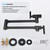 Havin Upside Down Design Pot Filler,Black Color,Wall Mount Pot Filler Faucet, Kitchen Folding Faucet,Coffee Machine Faucet with Stretchable Double Joint Swing Arms, Matte Black Havin Upside Down Design Pot Filler,Black Color,Wall Mount Pot Filler Faucet, Kitchen Folding Faucet,Coffee Machine Faucet with Stretchable Double Joint Swing Arms, Matte Black