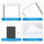 Blue Sky Notes Professional Notebook, 5.5" x 8.5" Journal, Gray, Flexible Cover, Durable Twin-Wire Binding, 150+ Lined and Perforated Notes Pages, Undated, Office and School