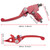 CNCMOTOK Red Folding Aluminum Clutch Brake Lever for 22mm 7/8 inch Handlebar 110cc 125cc 140cc TTR 125cc SSR Xmotos Apollo 125 Pit Dirt Bike Motorcycle