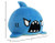 TeeTurtle - The Original Reversible Shark Plushie - Blue - Cute Sensory Fidget Stuffed Animals That Show Your Mood