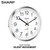 Sharp Wall Clock – Silver/Chrome, Silent Non Ticking 10 Inch Quality Quartz Battery Operated Round Easy to Read Home/Kitchen/Office/Classroom/School Clocks, Sweep Movement