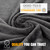 Big Oversized Blanket 120x120 Inches, Extra Soft, Lightweight, Worlds Biggest Blanket (Black)