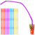 Geiserailie 12 Pieces Flexible Drinking Straws Extra Long Bendy Plastic Straws for Party Camping Limited Mobility Situations Dishwasher(Red, Yellow, Blue, Purple, 28 Inches)