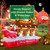 COOLWUFAN 10 FT Christmas Inflatables Outdoor Decorations Santa Claus on The Sleigh with Cute Elks, Blow Up Inflatable Yard Decoration Clearance with Lights for Christmas Party, Outdoor, Garden Lawn
