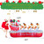 COOLWUFAN 10 FT Christmas Inflatables Outdoor Decorations Santa Claus on The Sleigh with Cute Elks, Blow Up Inflatable Yard Decoration Clearance with Lights for Christmas Party, Outdoor, Garden Lawn