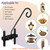 NEECONG Deck Hook Rail Suitable for Hanging Flower Baskets Wind Chimes Planters Bird Feeders Lights, Heavy Duty Fence Deck Hook Rail Holds up to 15lbs with Ease Note: Pole Length: 16.5 inches