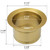 STARSTAR Sink Flange, Deep Garbage Disposal Flange for Kitchen Sink, Fit for 3-1/2 Inch Standard Sink Drain Hole (Gold)