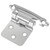SEUNMUK 40 Pack 1/2 Inch Overlay Cabinet Hinges, Satin Nickel Cabinet Door Hinges, Face Mount Self Closing Variable Cabinet Hinges, with 200 Mounting Screws, Silver, Satin Nickel