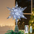 Lewondr Christmas Star Tree Topper, USB Powered Remote Controlled 11 Inch Multilayer Hexagonal Tree Toppers Christmas Decor with 8 Light Modes for Home Holiday Xmas, Timer Function, Silver