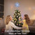 Lewondr Christmas Star Tree Topper, USB Powered Remote Controlled 11 Inch Multilayer Hexagonal Tree Toppers Christmas Decor with 8 Light Modes for Home Holiday Xmas, Timer Function, Silver