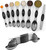 ChefAide Pack of 8 Stainless Steel Magnetic Measuring Spoons Set, Dual Sided, Stackable, Adjustable Teaspoon and Tablespoon Measure Spoon with Leveler, Kitchen Gadgets Set 5