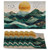 Sunrise Placemats Set of 6,Golden Mountains Placemats Washable Kitchen Dining Linen Table Mats Stain Heat-Resistant for Home Party Indoor 12x18 inch
