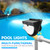 Solar Pool Lights for Above Ground Pools, solars Pool Lights with 10 Lighting Modes， Upgraded Frame Pools Solar Light, RGB Outdoor Waterproof Swimming Pools Light, Pool Accessories 2PK